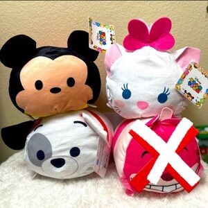 Disney Tsum Tsum Set of 3: Marie,Patch, and Mickey Mouse NWT 7”